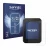 Front side of a product packaging with the brand logo Savvies. Next to it is the device FIT Display Compact 2.0 shown with the