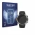Front side of a product packaging with the brand logo Savvies. Next to it is the device Blackview W50 Pro 1.45" shown with the