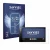 Front side of a product packaging with the brand logo Savvies. Next to it is the device Pioneer SPH-DA77DAB shown with the cor
