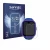Front side of a product packaging with the brand logo Savvies. Next to it is the device SaveFamily Iconic Plus 2 4G shown with