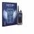 Front side of a product packaging with the brand logo Savvies. Next to it is the device Icom IC-A25NE /IC-A25CE shown with the