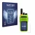 Front side of a product packaging with the brand logo Savvies. Next to it is the device Talkpod N58 Plus shown with the corres