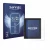 Front side of a product packaging with the brand logo Savvies. Next to it is the device Peterson Strobostomp Mini shown with t