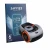 Front side of a product packaging with the brand logo Savvies. Next to it is the device Navimow i105E+ shown with the correspo
