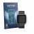Front side of a product packaging with the brand logo Savvies. Next to it is the device Pebble Time 2 2026 shown with the corr