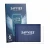 Front side of a product packaging with the brand logo Savvies. Next to it is the device CrossControl CCpilot V700 shown with t
