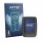 Front side of a product packaging with the brand logo Savvies. Next to it is the device Ananda D16 TFT-Display shown with the 