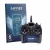 Front side of a product packaging with the brand logo Savvies. Next to it is the device Spektrum iX14 Plus Special Edition sho