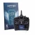 Front side of a product packaging with the brand logo Savvies. Next to it is the device Spektrum NX8 Plus shown with the corre
