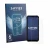 Front side of a product packaging with the brand logo Savvies. Next to it is the device Blackview Fort 2 shown with the corres