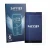 Front side of a product packaging with the brand logo Savvies. Next to it is the device FiiO M21 shown with the corresponding 