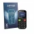 Front side of a product packaging with the brand logo Savvies. Next to it is the device artfone CS181 shown with the correspon