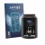 Front side of a product packaging with the brand logo Savvies. Next to it is the device Krups Essential YY8135FD shown with th