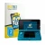 Front side of a product packaging with the brand logo BROTECT. Next to it is the device Nintendo 3DS shown with the correspond