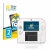 Front side of a product packaging with the brand logo BROTECT. Next to it is the device Nintendo 2DS shown with the correspond