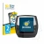 Front side of a product packaging with the brand logo BROTECT. Next to it is the device Bosch Intuvia Active Line shown with t