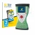 Front side of a product packaging with the brand logo BROTECT. Next to it is the device Leica Viva Controller CS15 shown with 