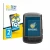 Front side of a product packaging with the brand logo BROTECT. Next to it is the device Wahoo Elemnt Bolt GPS shown with the c