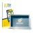 Front side of a product packaging with the brand logo BROTECT. Next to it is the device Apple MacBook Air 13" (Early 2015) sho
