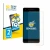Front side of a product packaging with the brand logo BROTECT. Next to it is the device Google Pixel 2 shown with the correspo