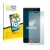 Front side of a product packaging with the brand logo BROTECT. Next to it is the device BlackBerry Motion 2017 shown with the 