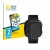 Front side of a product packaging with the brand logo BROTECT. Next to it is the device Fitbit Versa shown with the correspond