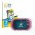 Front side of a product packaging with the brand logo BROTECT. Next to it is the device Vtech Kidizoom Touch 5.0 2018 shown wi