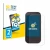 Front side of a product packaging with the brand logo BROTECT. Next to it is the device Garmin Approach G80 shown with the cor