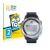 Front side of a product packaging with the brand logo BROTECT. Next to it is the device Garmin quatix 6 shown with the corresp