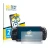 Front side of a product packaging with the brand logo BROTECT. Next to it is the device Sony PSP 3003 shown with the correspon