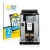 Front side of a product packaging with the brand logo BROTECT. Next to it is the device DeLonghi PrimaDonna Soul ECAM610.55.SB