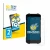 Front side of a product packaging with the brand logo BROTECT. Next to it is the device Zebra TC26 shown with the correspondin