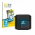 Front side of a product packaging with the brand logo BROTECT. Next to it is the device ISDT Smart Duo Charger K4 shown with t