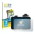 Front side of a product packaging with the brand logo BROTECT. Next to it is the device Convergent Design Odyssey 7Q+ shown wi