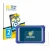 Front side of a product packaging with the brand logo BROTECT. Next to it is the device Clementoni Clempad X Revolution shown 