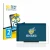 Front side of a product packaging with the brand logo BROTECT. Next to it is the device Carpuride W901 9" shown with the corre