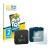 Front side of a product packaging with the brand logo BROTECT. Next to it is the device Rode Wireless GO II shown with the cor