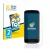 Front side of a product packaging with the brand logo BROTECT. Next to it is the device Beafon M7 premium shown with the corre