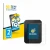 Front side of a product packaging with the brand logo BROTECT. Next to it is the device FIT Display Compact shown with the cor