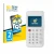 Front side of a product packaging with the brand logo BROTECT. Next to it is the device myPOS Go 2 shown with the correspondin