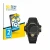 Front side of a product packaging with the brand logo BROTECT. Next to it is the device Casio G-Shock GW-9400Y-1 shown with th