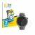 Front side of a product packaging with the brand logo BROTECT. Next to it is the device Huami Amazfit Balance shown with the c