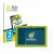 Front side of a product packaging with the brand logo BROTECT. Next to it is the device Clementoni Clempad 10 shown with the c