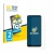 Front side of a product packaging with the brand logo BROTECT. Next to it is the device Telekom T Phone 2 shown with the corre