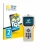 Front side of a product packaging with the brand logo BROTECT. Next to it is the device RigExpert AA-55 Zoom shown with the co