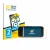 Front side of a product packaging with the brand logo BROTECT. Next to it is the device Peterson StroboClip HD shown with the 