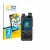 Front side of a product packaging with the brand logo BROTECT. Next to it is the device Hytera P50 shown with the correspondin