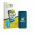 Front side of a product packaging with the brand logo BROTECT. Next to it is the device Honor 600 shown with the corresponding