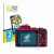 Front side of a product packaging with the brand logo BROTECT. Next to it is the device Nikon Coolpix L120 shown with the corr