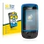 Front side of a product packaging with the brand logo BROTECT. Next to it is the device Nokia C2-05 shown with the correspondi